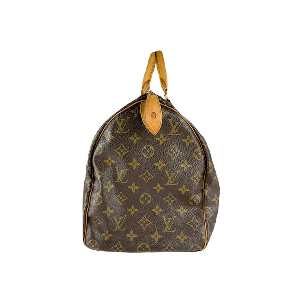 Louis Vuitton Brown Speedy Monogram Canvas Gold Handbag Brown Gold